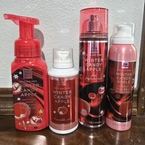 Bath & Body Works Winter Candy Apple 25th Anniversary Set Soap Lotion Spray New